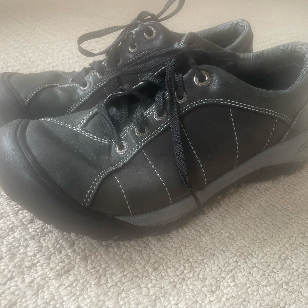 Black Leather Keen Shoes